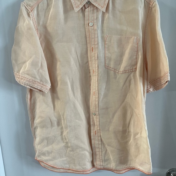 Tommy Bahama Men’s Casual Button Up Short Sleeve Linen Shirt - Picture 2 of 7